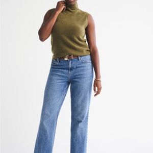 Abercrombie & Fitch Vintage Blue Flare High Rise Curve Love Jeans